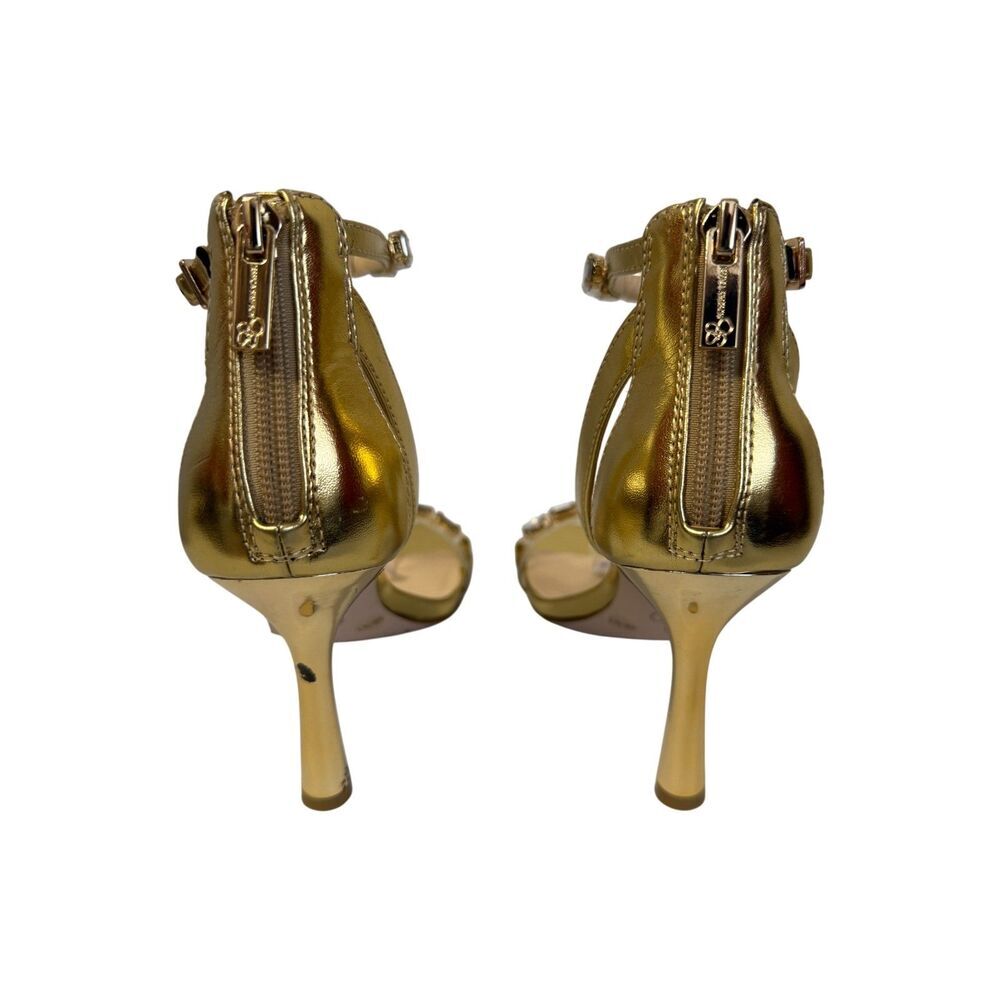 Jessica Simpson Gold Rhinestone Formal Heels Shoes - Size 6.5 - Picture 4 of 8